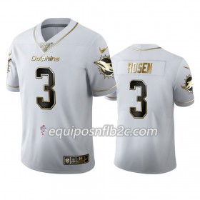 Camiseta Hombre NFL Miami Dolphins Josh Rosen 3 Nike Blanco Golden Edition 100th